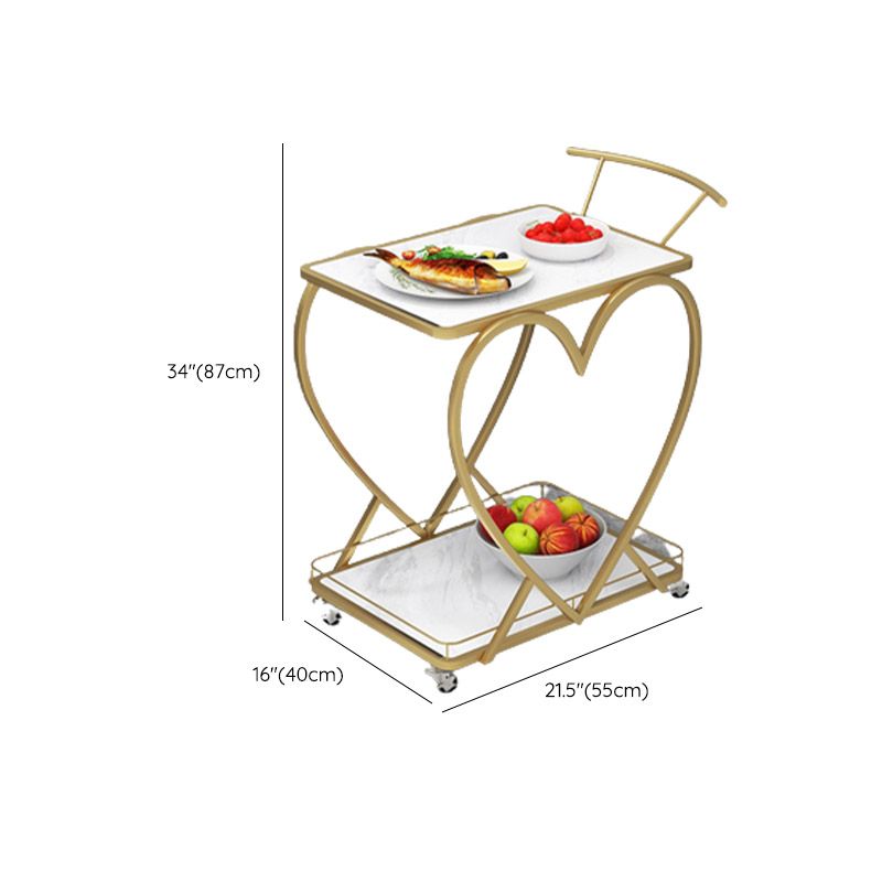 Open Storage Modern Prep Table Home Dining Rolling Prep Table