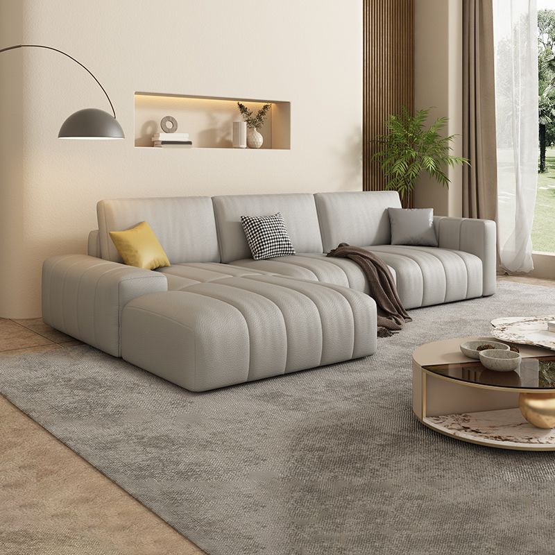 Scandinavian Stain-Resistant for Living Room Square Arm Sofa & Chaise