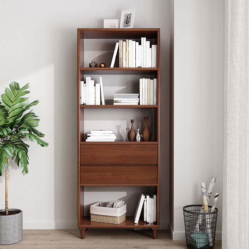 Bibliothèque standard en bois à 4 étagères étagère contemporaine, 67''h x 23.6''w