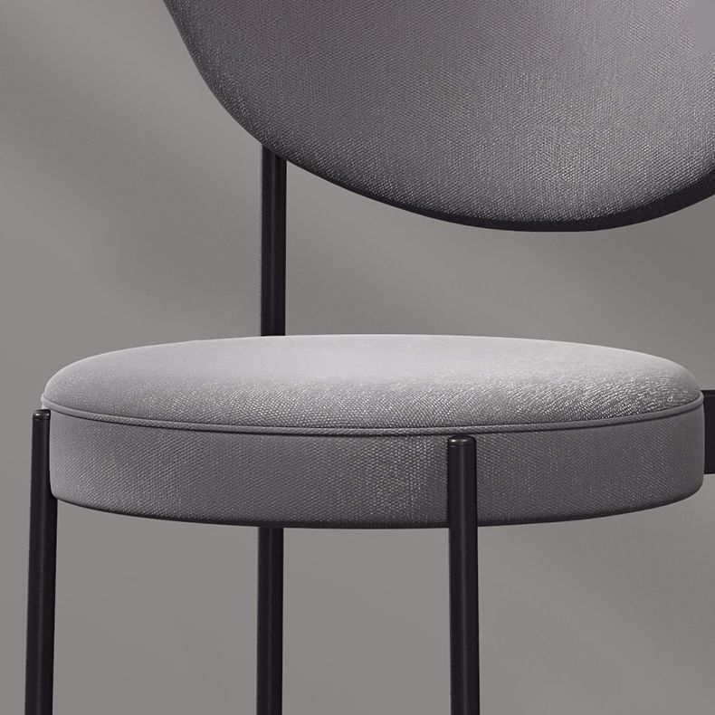 Glam Style Metal Dining Room Chairs Armless Open Back Dining Side Chair for Restaurant