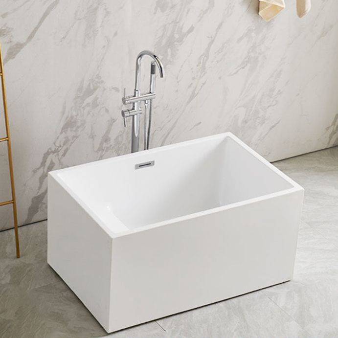Freestanding Soaking Bathtub Antique Finish Rectangular Bathtub (Faucet not Included)
