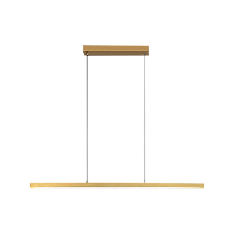 Nordic LED Island Lighting Fixture Simple Metallic Pendant Light for Dining Room