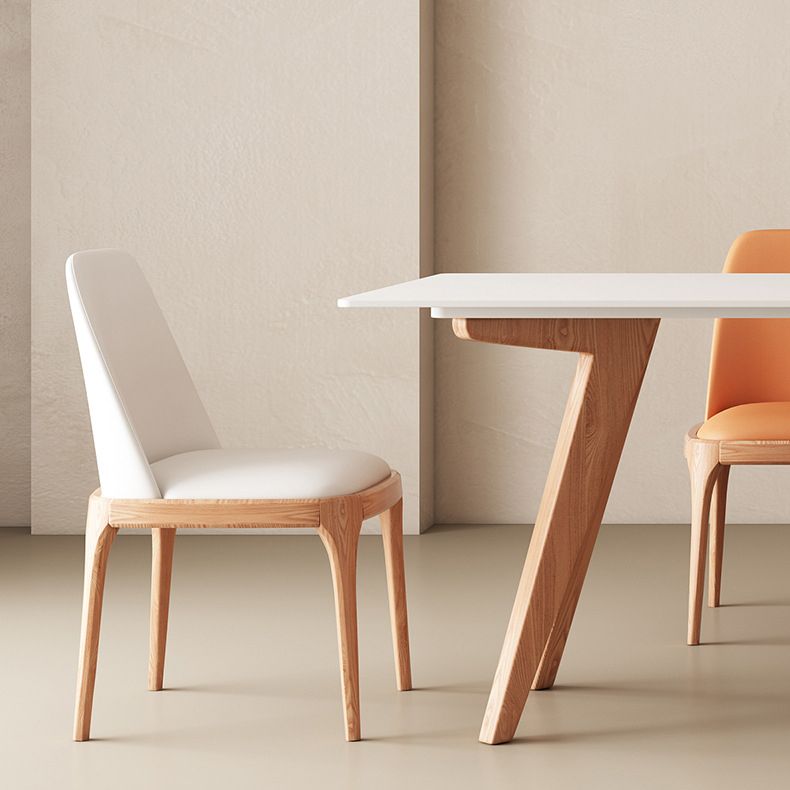 Modern Dining Set with Leather Chairs 1/4/5 Pieces Dinette Set