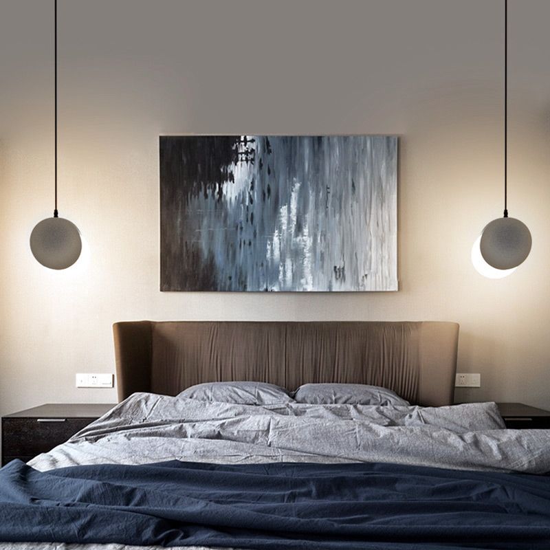 Luce a ciondolo a LED in ferro laccata nella moderna lampada appesa rotabile acrilica creativa per camera da letto