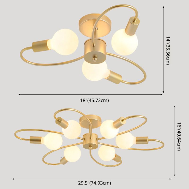 Luci da soffitto a monte moderne in metallo a sfioramento a sfioramento per soggiorno per soggiorno