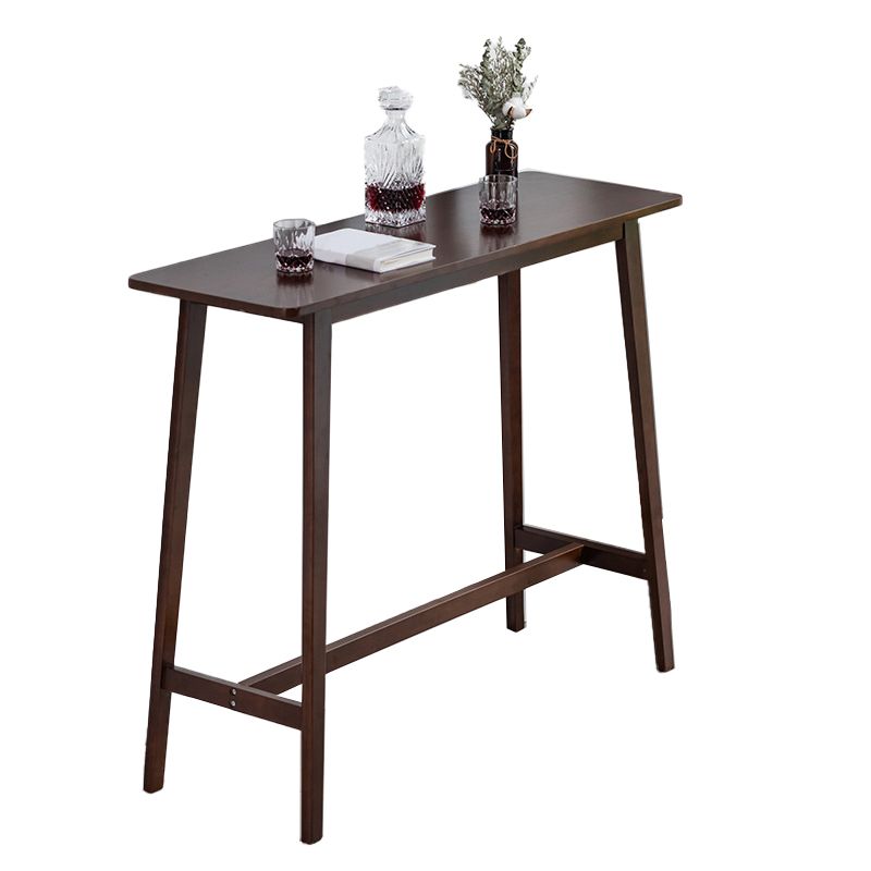 Modern Solid Wood Bar Table Rectangle Bar Table for Breakroom