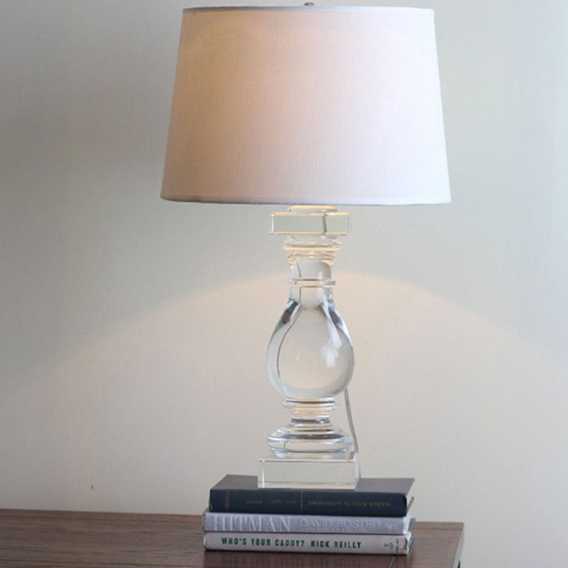 Vase tissu task lampe contemporaine Crystal Crystal 1 Livre de lecture de tête Lumière en blanc