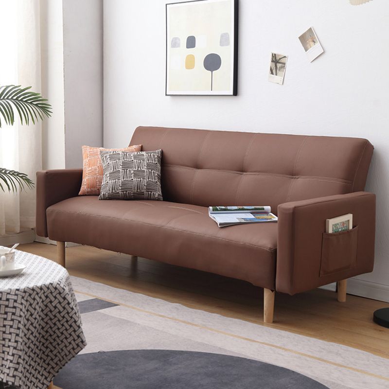 Vintage Tufted Square Arm Living Room 3 Seater Standard Settee