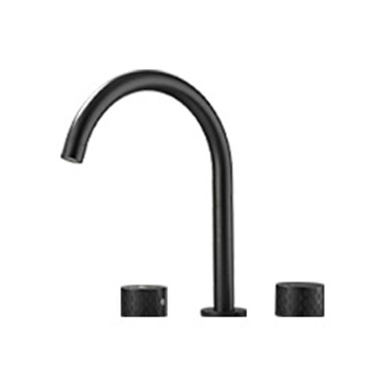 Double Handle Tub Filler Deck Mounted High Arc Brass Modern Roman Tub Filler