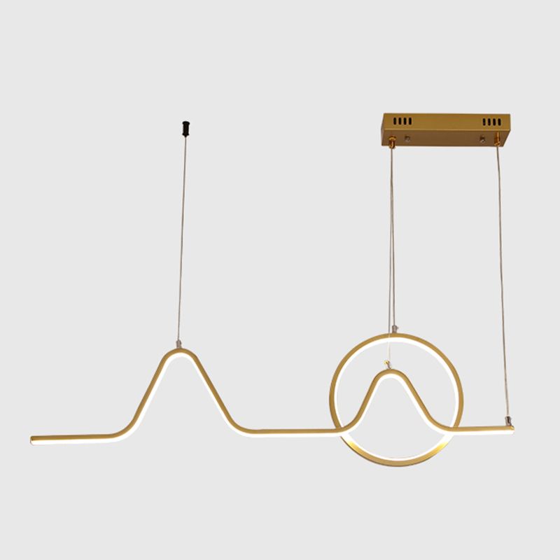 Lámparas de lámparas de geometría de geometría moderna Lámparas colgantes de 2 cabezas con sombra acrílica