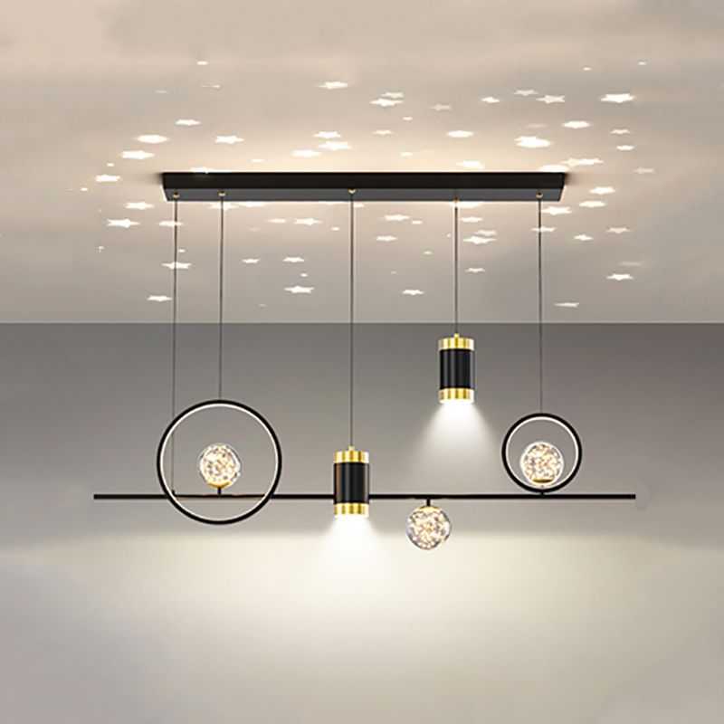 Modern Island Pendant Lamps Multi-Head Restaurant Hanging Light Fixtures