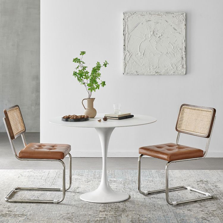 Modern Tulip Pedestal White Dining Table Stone Table for Kitchen