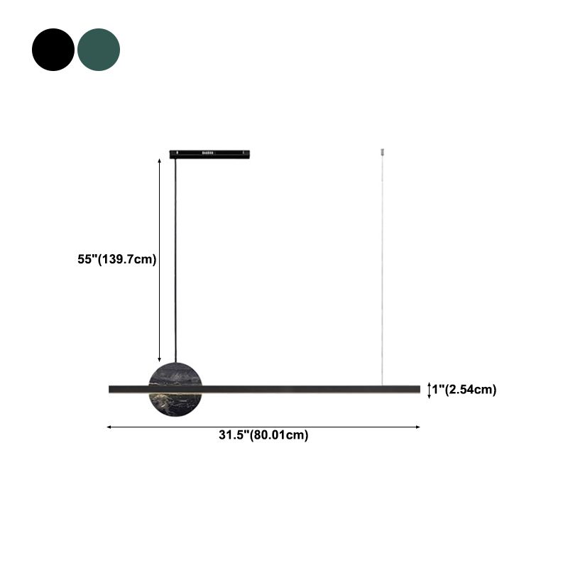 Simple Hanging Island Light Marble LED Hanging Lighting Fixture for Sitting Room