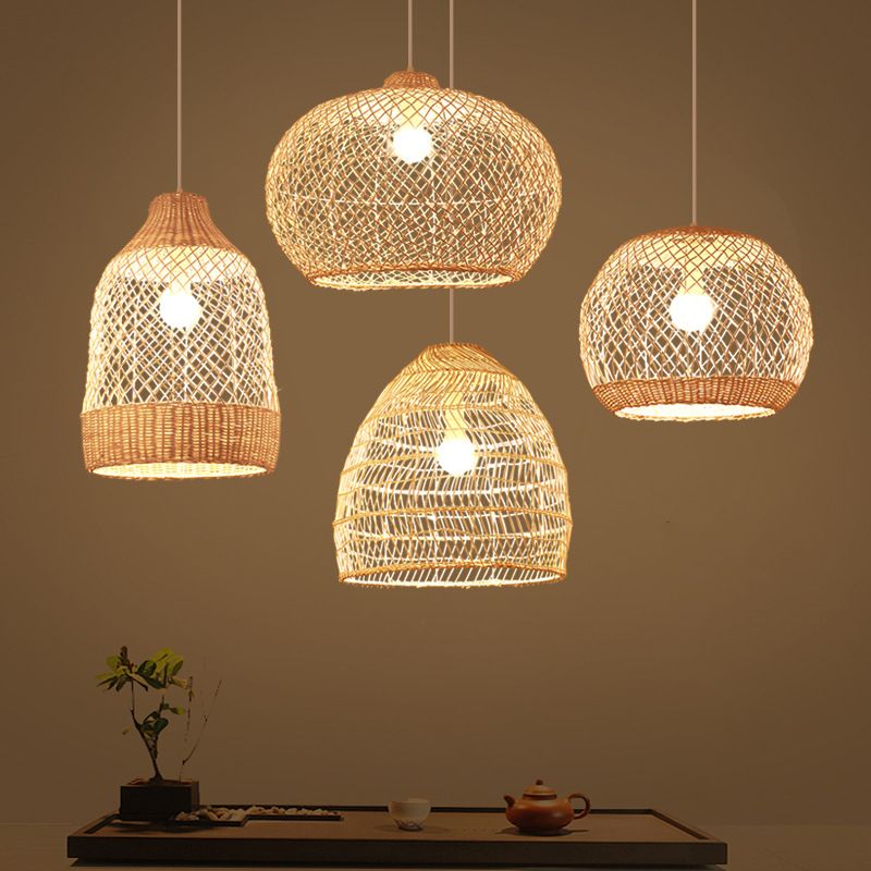 Rattan round sospeso lampada a sospensione Asia a sospensione Light Light