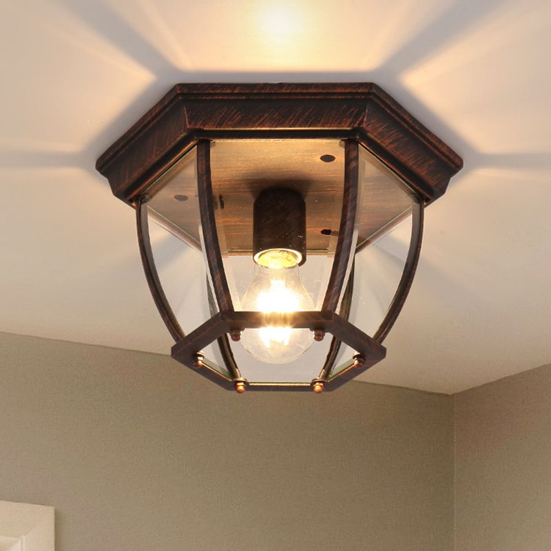 Metal Geometric Flush Mount Lamp Industrial Style Multi Lights Flush Ceiling Lights