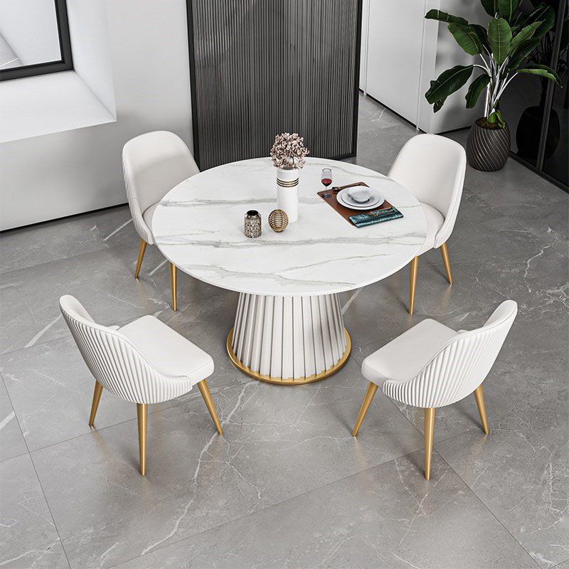 Traditional Luxury Dining Table Round Pedestal Table for Home