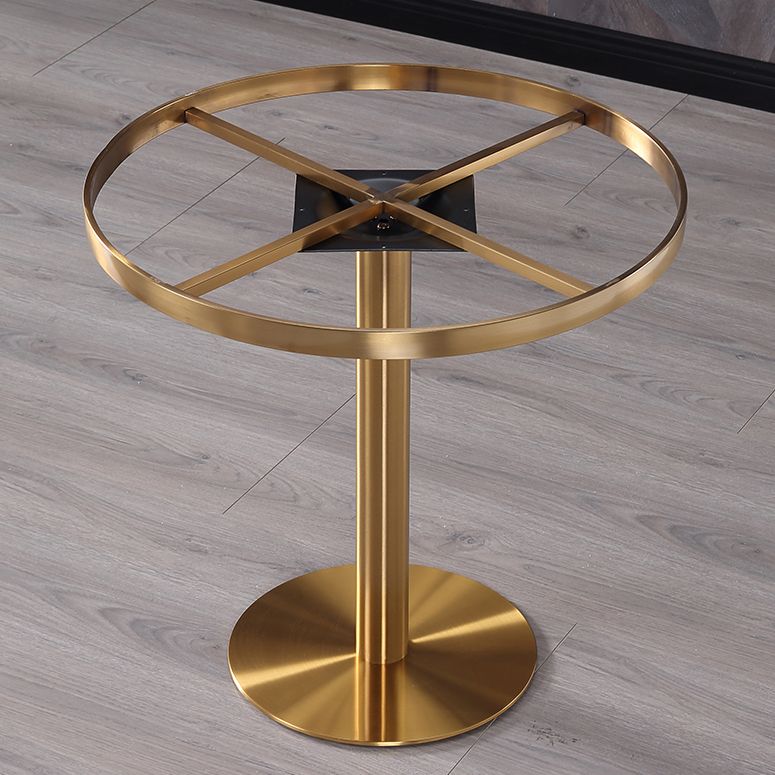 Metal Traditional Luxury Round Dining Table Marble Indoor Table with Pedestal Base