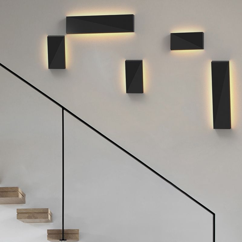 Modernism Wall Sconce Rectangle Shade Sconce Lighting for Bedroom