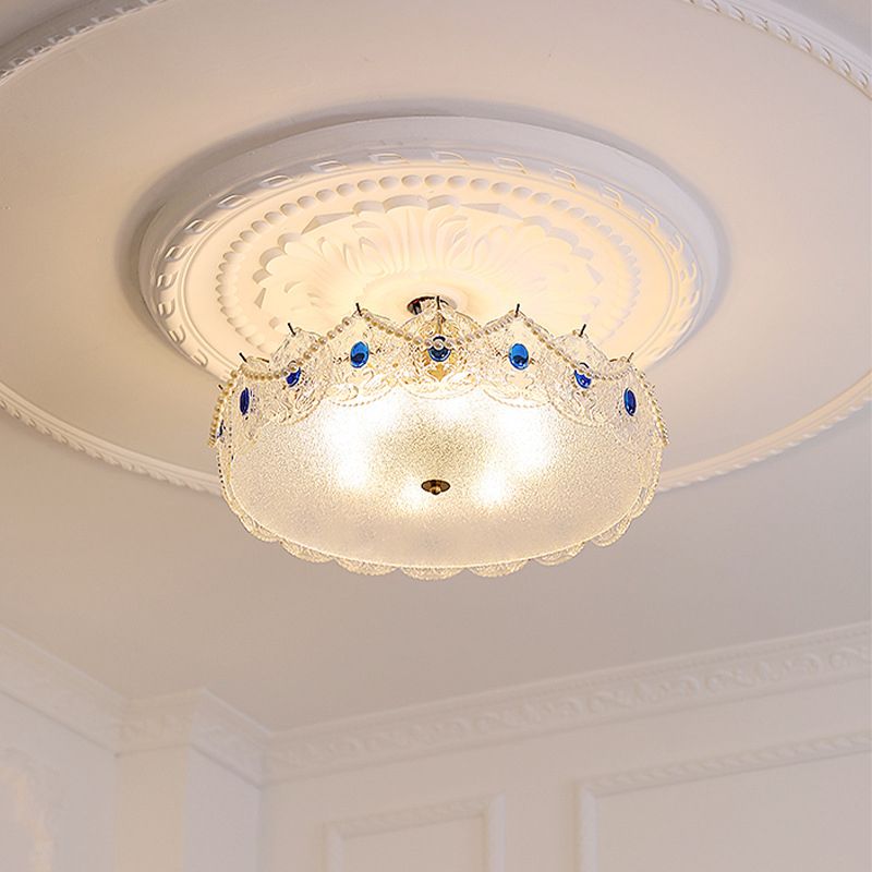 5-Lights Modern Style Flush Mount Glass Ceiling Light for Living Room
