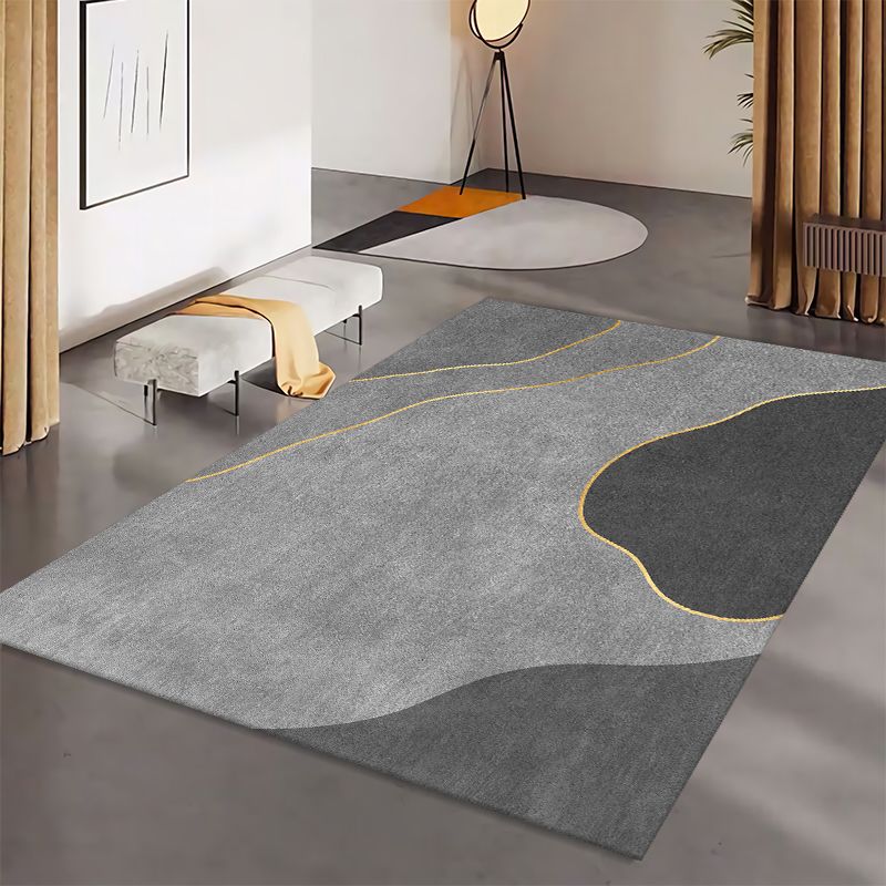 Grijs modern tapijt blending streep indoor tapijt vlekbestendig vloerkleed voor woningdecoratie