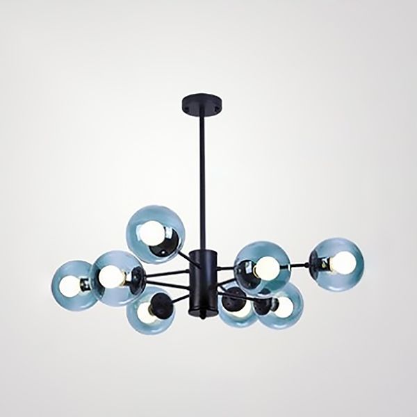 Globe Chandelier Light Fixture Modern Glass Pendant Lighting for Restaurant