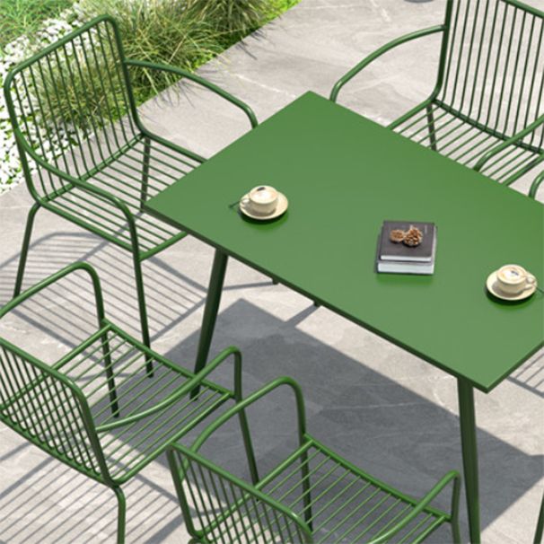 Modern Outdoor Bistro Table Set 1/2/5/7 Pcs Green Metal Bistro Set