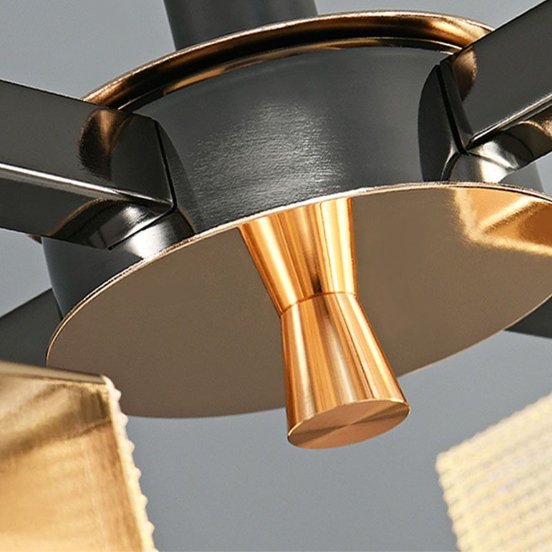 Postmoderne Metallkronleuchter leichte quadratische Form Anhänger Beleuchtung für Wohnzimmer