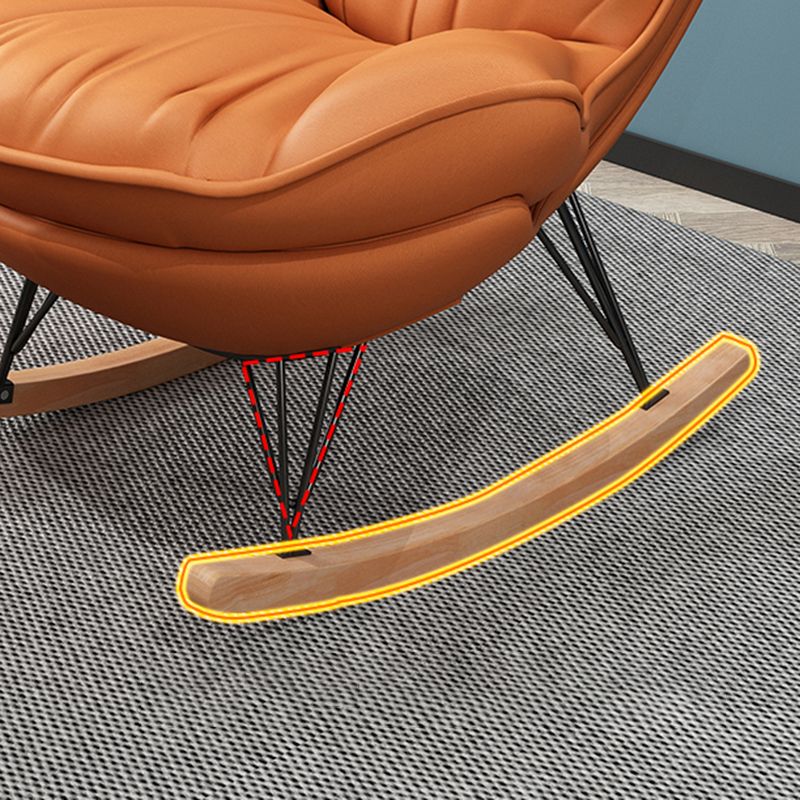 Gorgeous Faux Leather Rocking Chair Water Resistant Rocker Chair for Living Room