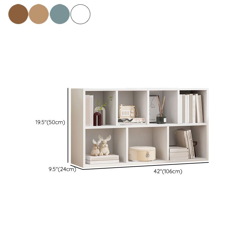 Standard Closed Back Bookshelf Engineered Wood Scandinavian Bookcase