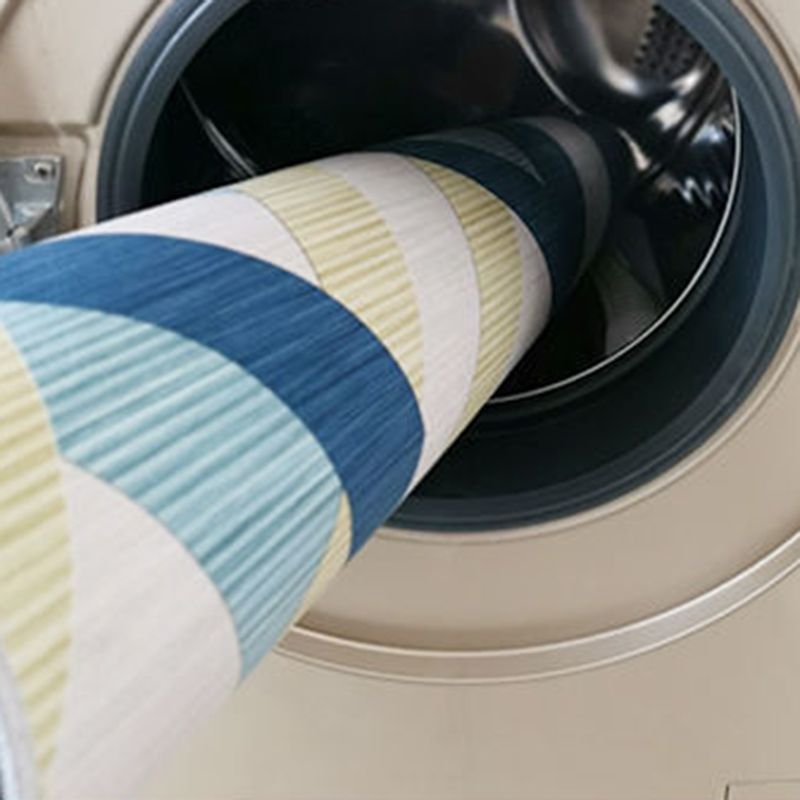Bunter Teppich mit abstraktem Muster, Polyester, rutschfeste Rückseite, waschbarer Teppich für Heimdekoration