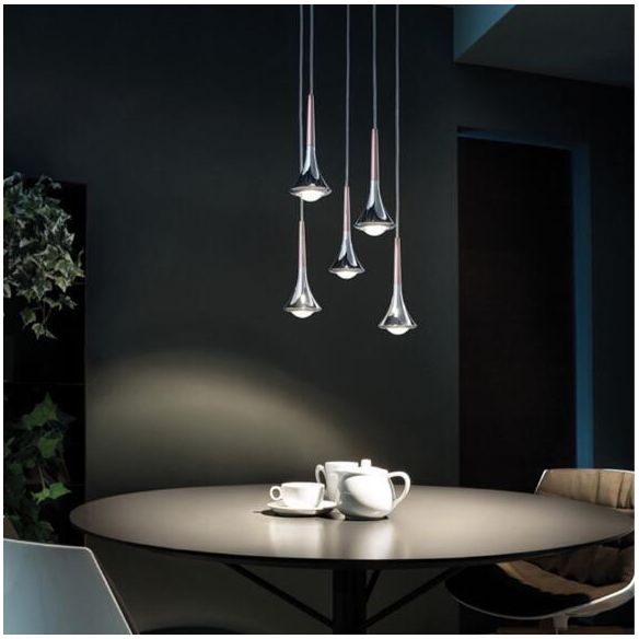 Raindrop LED Pendant Light Minimalist Aesthetic Acrylic Dining Room Suspension Lamp