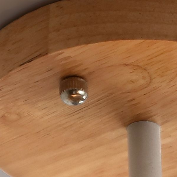 Luminaire à chasse d'eau contemporain 1 Light Wood Flush Mount Lampes en marron