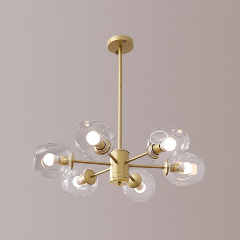 Contemporary Spherical Shade Pendant Chandeliers Glass Hanging Chandeliers