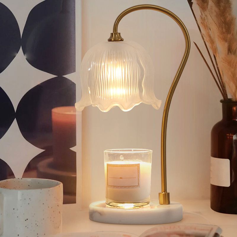 Gold Flower Table Light Modern Aromatherapy Melting Wax Table Lamp (Without Aromatherapy Candles)
