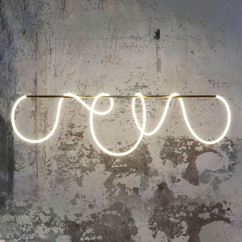 Linear Island Pendant Gold Modern Ceiling Pendant Light for Dining Room