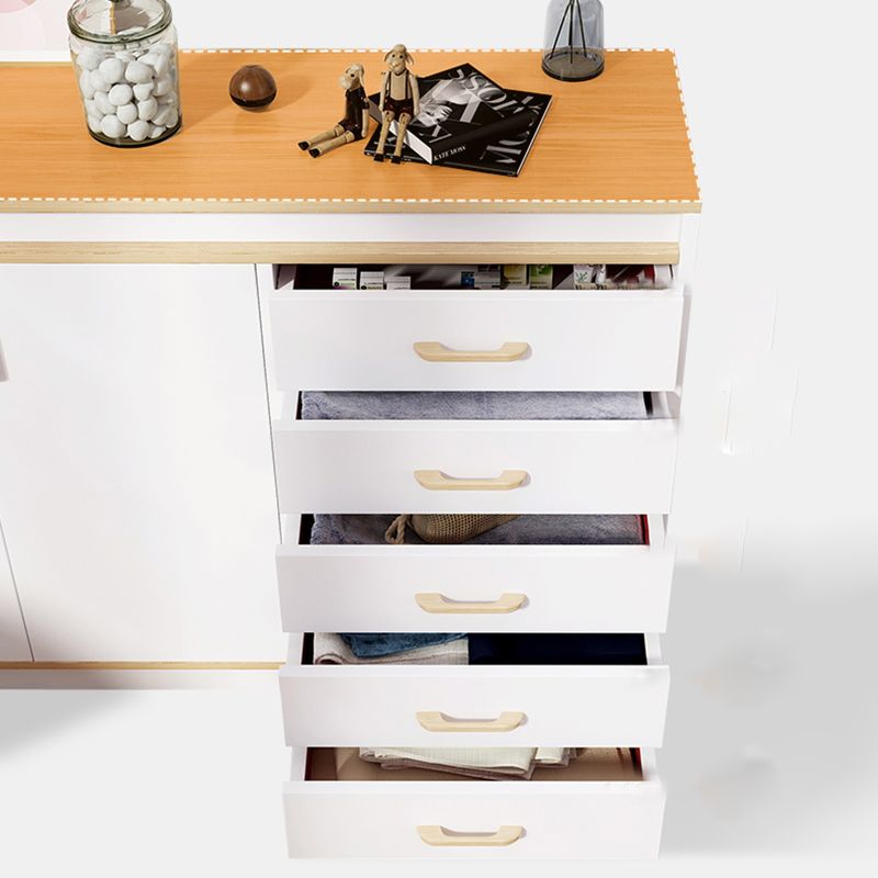 Contemporary Rectangle Manufactured Wood And Standard with Drawer Chest