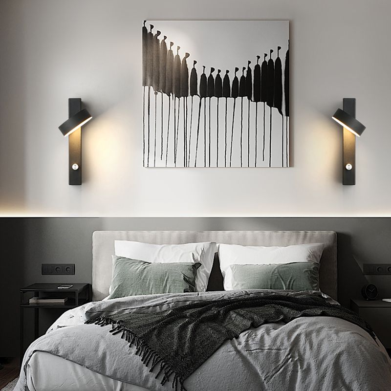 Modern Aluminum Rotatable Wall Light Geometric 8.5" High LED Wall Sconce for Bedroom