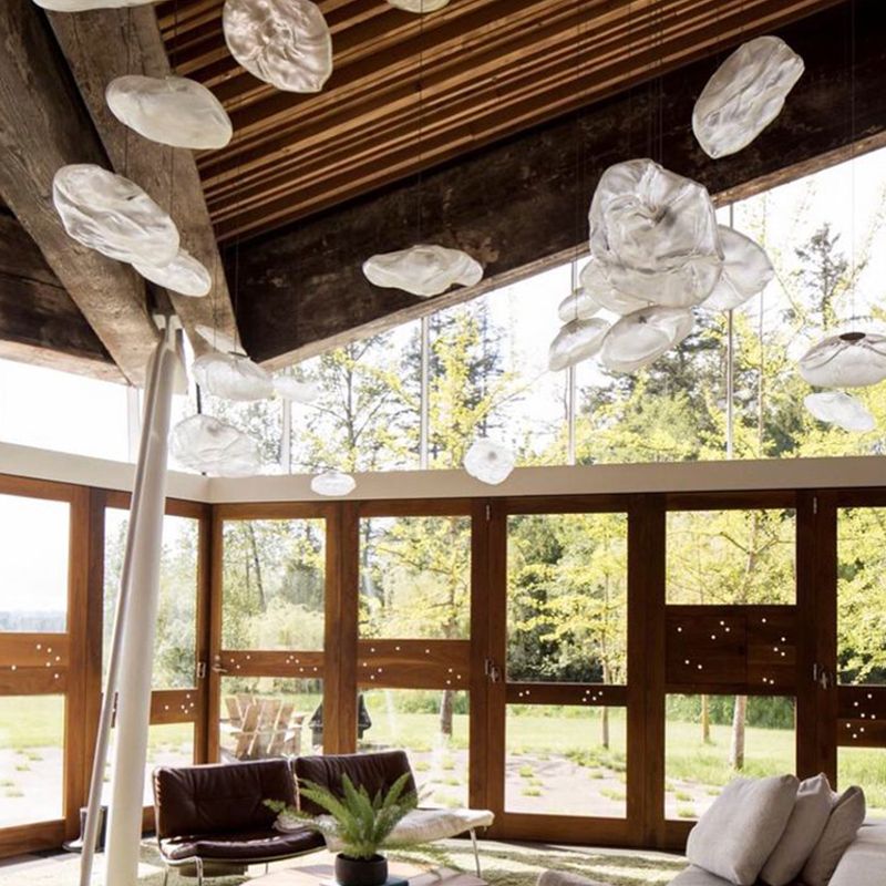 Pendentif en verre nordique en forme de nuage en forme de verre à couches