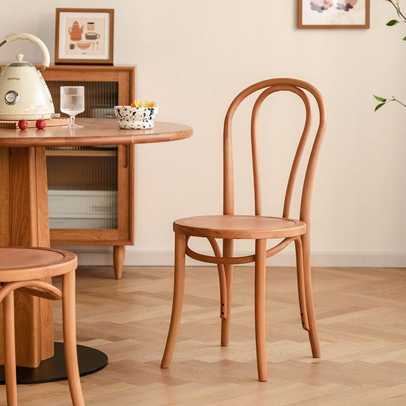 Modern Style Patio Side Chair Windsor Back Armless Dining Chair