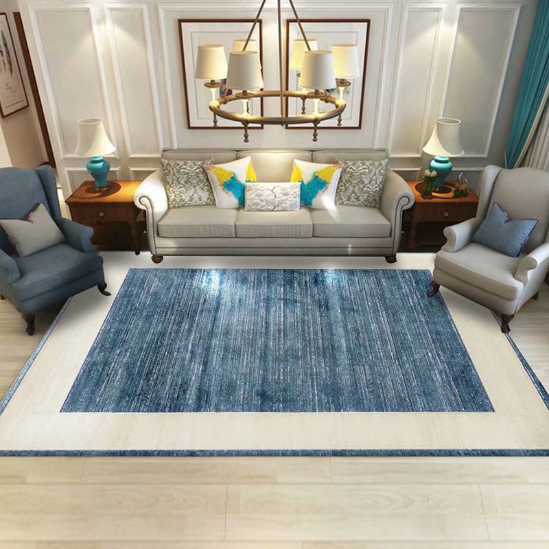 Orange Modern Rug Polyester Striped Area Rug Washable Rug for Home Decor