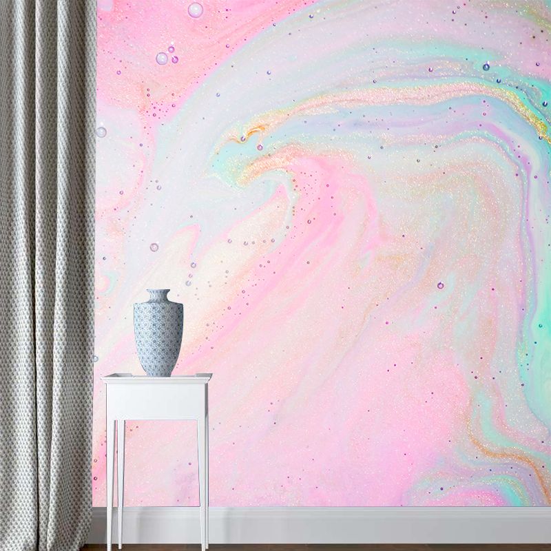 Water Resistant Bubbles Wall Mural Minimalist Non-Woven Cloth Wall Art, Custom Made