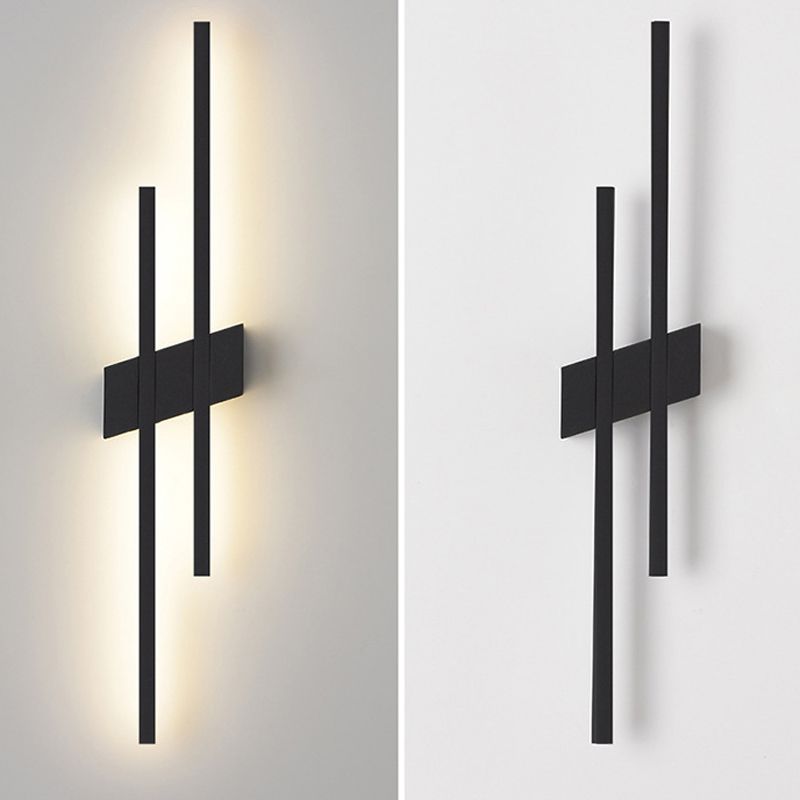 Minimalism Brass Wall Sconce Linear LED Sconce Lighting for Living Room
