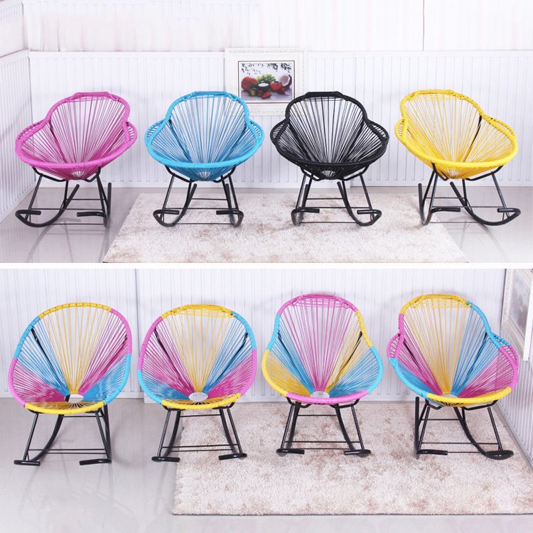 Simple Style Leisure Home Rocking Chair Iron Base Lounge Lazy Chair