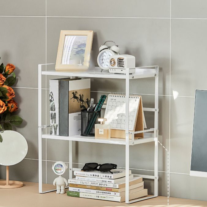 Modern Style Bookshelf Metal Open Back Bookcase for Home Office