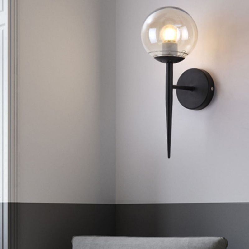 Modern Style Glass Wall Lamp Living Room Wall Mounted Light Fixture