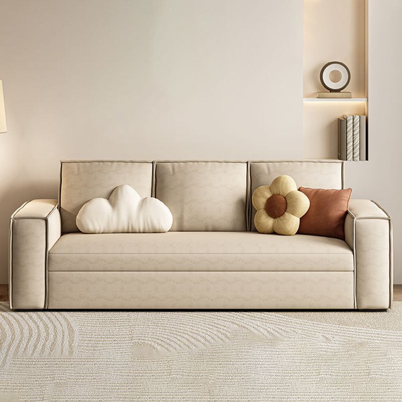 Contemporary Foldable Futon Sleeper White Futon and Mattress