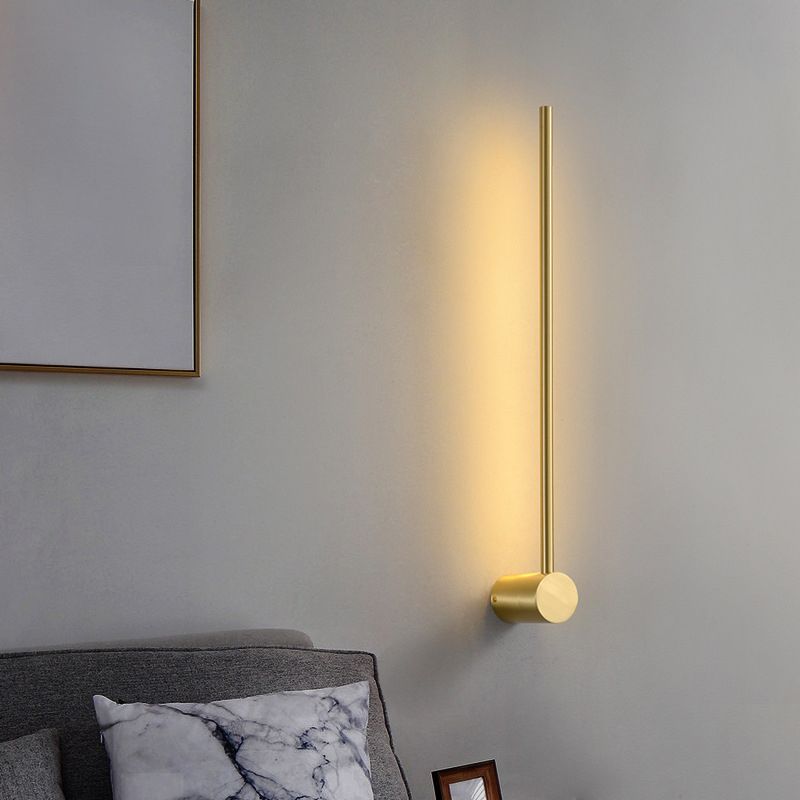 Sitting Room Modernist Wall Sconce Gold Linear LED Simple Wall Mounted Light