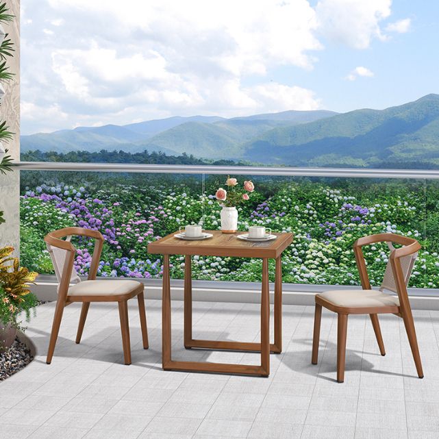 Industrial Fire Resistant Side Table Outdoor Aluminum Patio Table