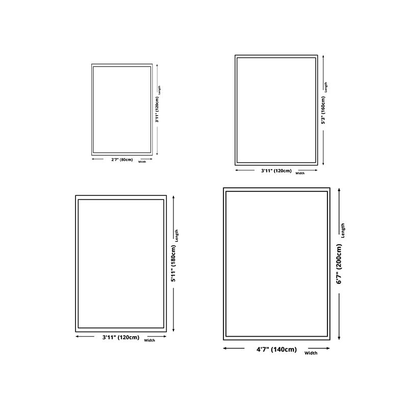 Nordic Area Rug Polyester Carpet Washable Indoor Rug for Bedroom Living Room