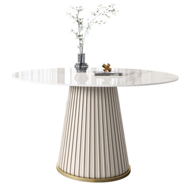 1/2/4/7 Pcs White Dining Table Set with Sintered Stone Top Table Furniture Set